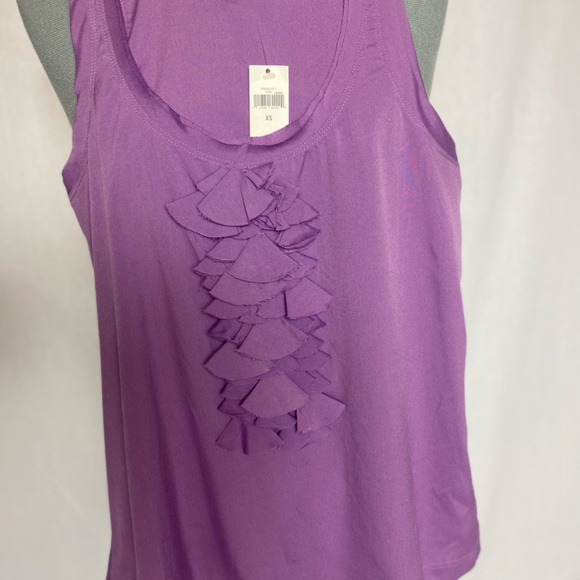 Purple Banana Republic Tank with ruffles. - Picture 9 of 11